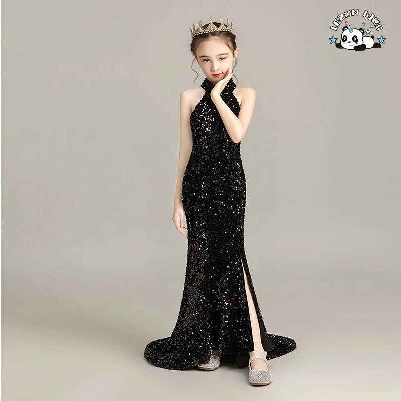 New Designer Mermaid Sequin Gown Princess Dress Girls Evening Dress for Party Performance - Product Image
