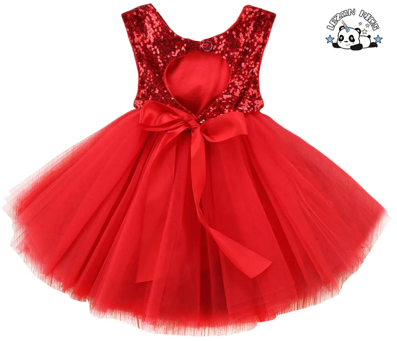 New Fashion Round Neck Sleeveless Dress Girls Sequined Mesh Tutu Princess Girls Dress for Kids