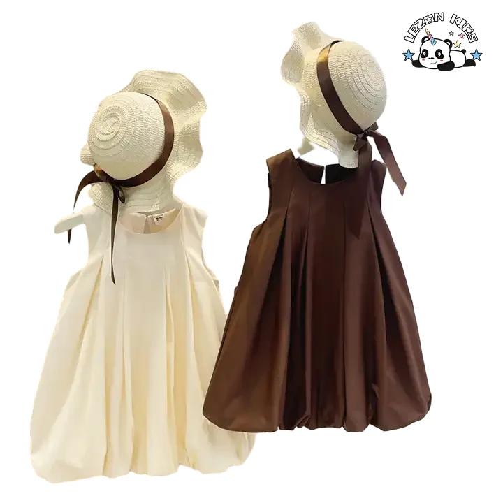 Nova Ideia de Produto Vestidos Puros com Flores para Meninas para Festa de Casamento Últimos Desenhos de Roupas para Crianças - Product Image