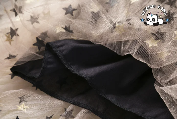 Vestidos de Tule Personalizados com Manga Longa e Estrelas Impressas para Meninas - Product Image