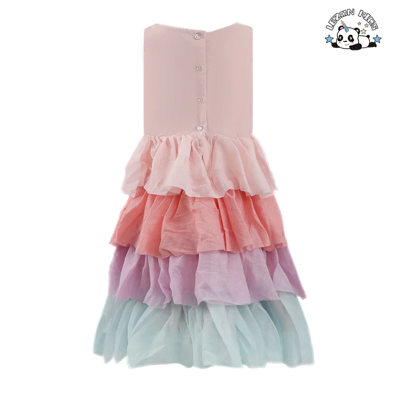 Vestido Tule Tutu Personalizável OEM para Meninas sem Mangas e Respirável, Vestido de Tule Fofo para 2-14T - Product Image