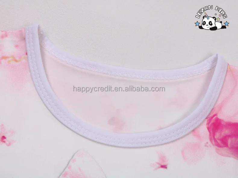 Vestido de Algodão com Estampa de Unicórnio de Desenho Animado Sem Manga para Meninas, Novo Modelo Personalizável da OEM para o Verão - Product Image