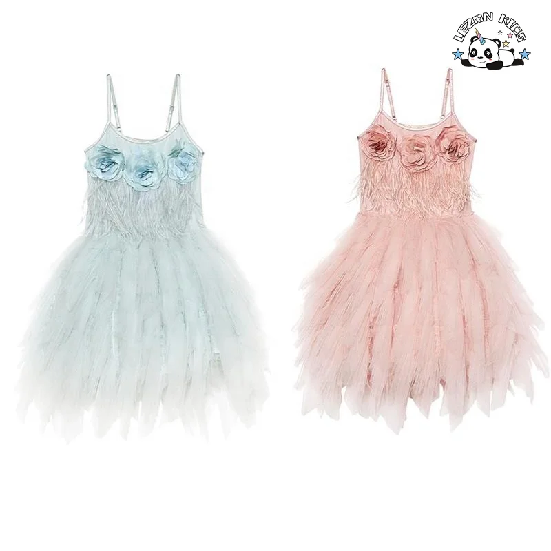 OEM Girls Pink Sequin Dress Kids Ballet Performance Party Dress Evening Party Princess Dress for Kids