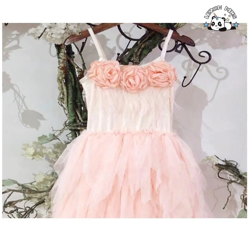 OEM Girls Pink Sequin Dress Kids Ballet Performance Party Dress Evening Party Princess Dress for Kids - Product Image