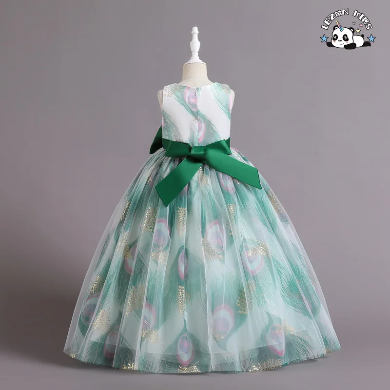 OEM ODM Customizable Sleeveless Bow-Knot Princess Dress Summer Puff Party Girls Dresses - Product Image