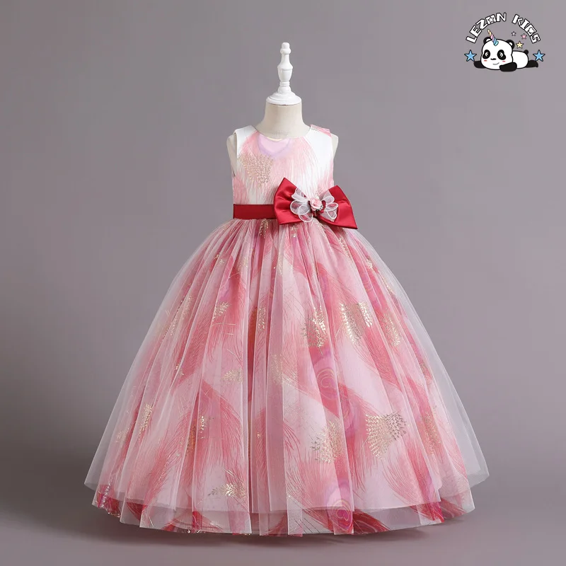 OEM ODM Customizable Sleeveless Bow-Knot Princess Dress Summer Puff Party Girls Dresses - Product Image