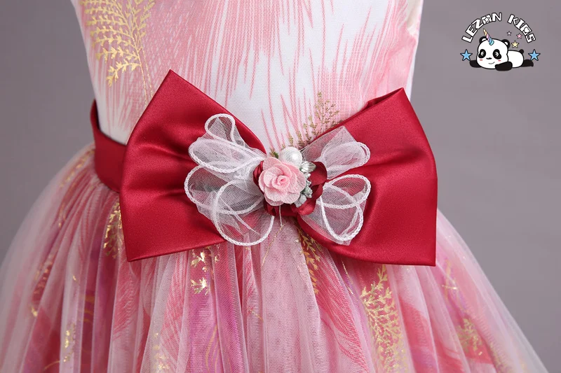 OEM ODM Customizable Sleeveless Bow-Knot Princess Dress Summer Puff Party Girls Dresses - Product Image