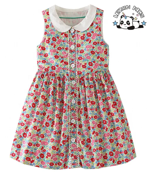 OEM Wholesale Custom Kids Clothing Kids Fashionable Flowers Beautiful Design Girls Dress