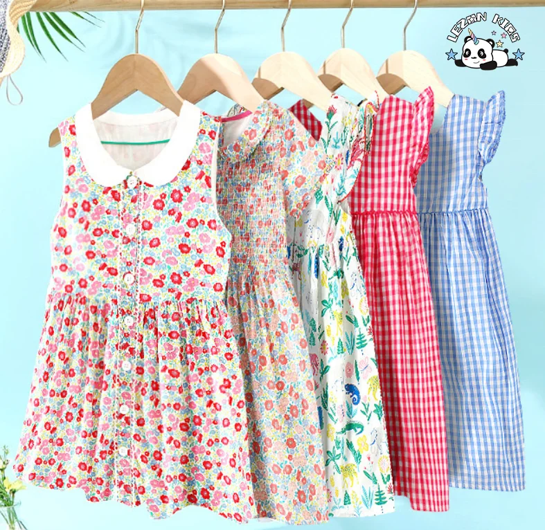 OEM Wholesale Custom Kids Clothing Kids Fashionable Flowers Beautiful Design Girls Dress - Product Image