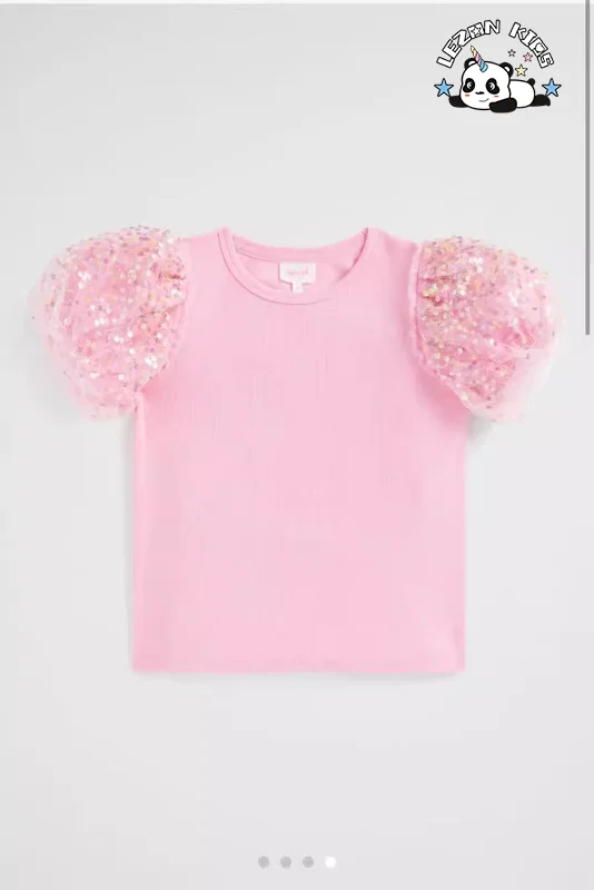 Summer Casual Two Piece Set Sequin Printed T-Shirt with Skirt Girl Clothes Girls Clothing Sets - Product Image
