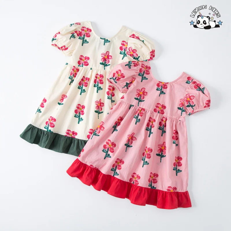 Vestido Casual de Verão para Meninas 100% Viscose Vestido de Princesa para Crianças Roupas de Criança Moda vestido infantil sem mangas - Product Image
