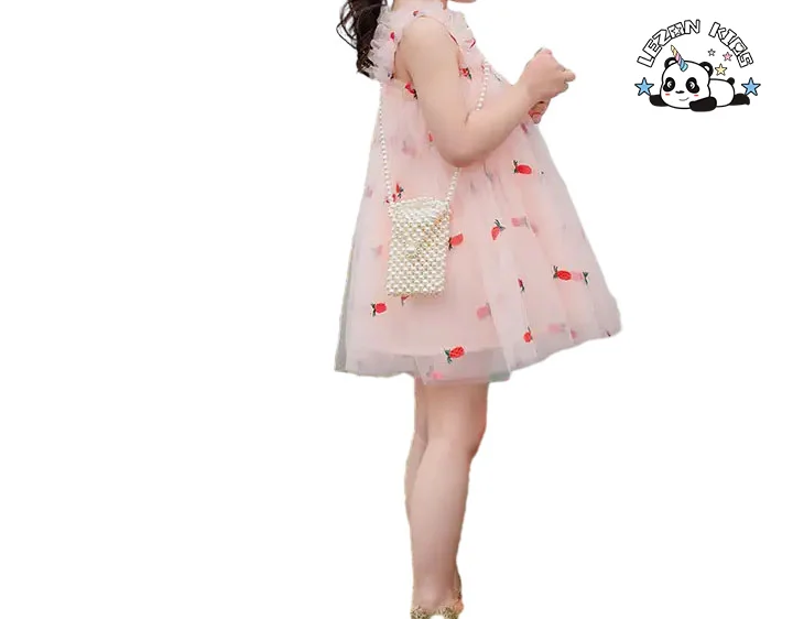 Summer baby kids dress linen children baby princess dresses flower lace girl casual dress sleeveless clothes - Product Image