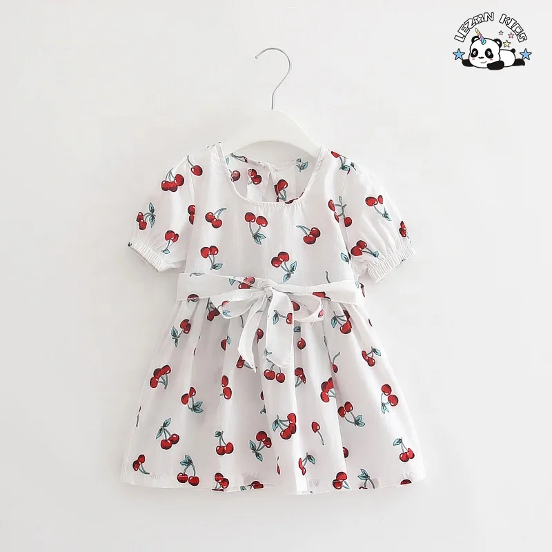 Wholesale Custom Kids Fashionable Girls Dress O-Neck Embroidered Birthday Dress Mix Cartoon Girl Dress - Product Image