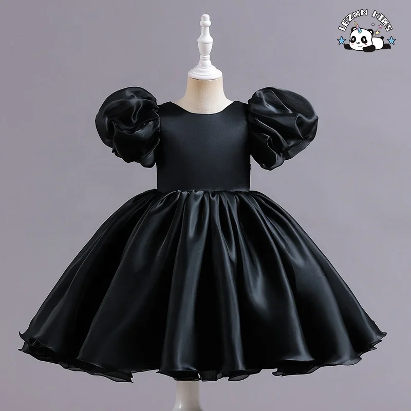 Wholesale High Quality Dot Lace Red Cascading Ruffled Knee Length Flower Girl Dresses for Wedding - Product Image
