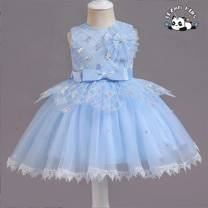 Wholesale High Quality New Design Custom Color Size glitter lace Girl's Summer Dress for party - Product Image
