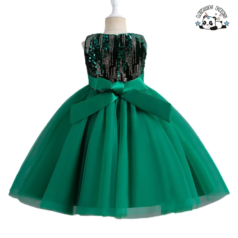 Wholesale Red Sequin Sleeveless Mesh Poncho Dress Girls Evening Dress Performance Dress - Product Image