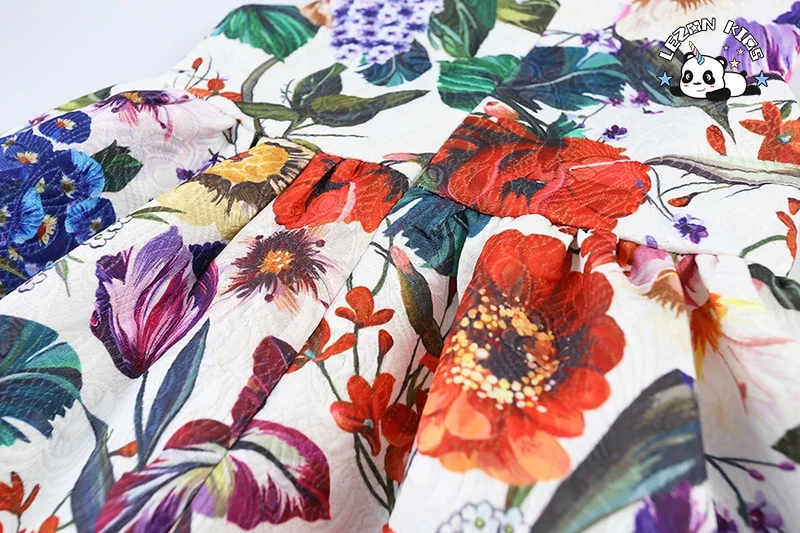 Wholesale Sleeveless Flower Printed Dress Girls Birthday Party Dress Girl Casual Dress for 2-12 Years Made in China - Product Image