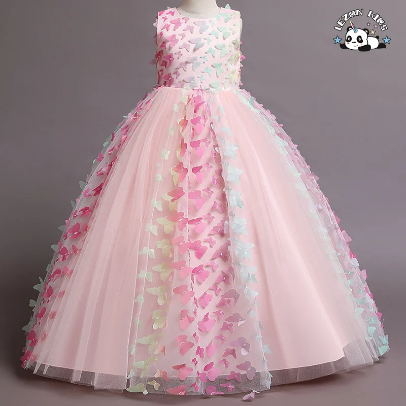 Wholesale Toddler Baby Flower Girls Princess Tulle Dress Lace Tutu A-line Appliques Party Dresses - Product Image