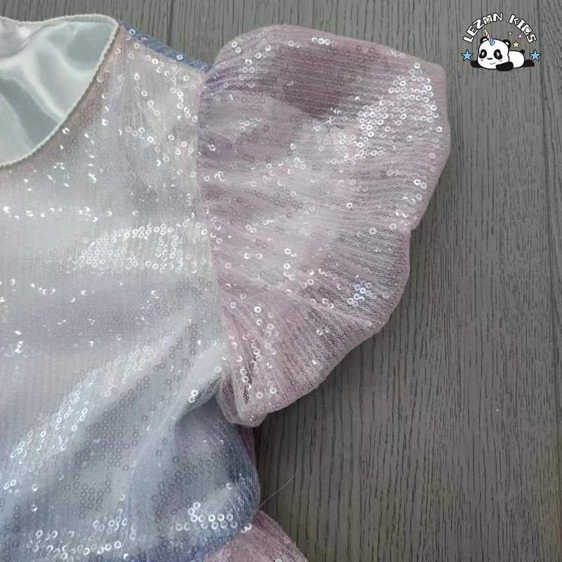 Vestidos Casuais para Meninas Pequenas por Atacado Roupas de Meninas Presente de Dia dos Namorados Vestido A-linha com Lantejoulas Vestidos de Meninas - Product Image