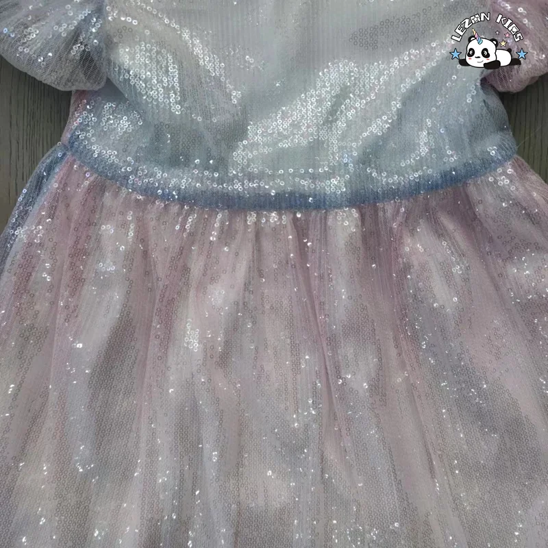 Vestidos Casuais para Meninas Pequenas por Atacado Roupas de Meninas Presente de Dia dos Namorados Vestido A-linha com Lantejoulas Vestidos de Meninas - Product Image