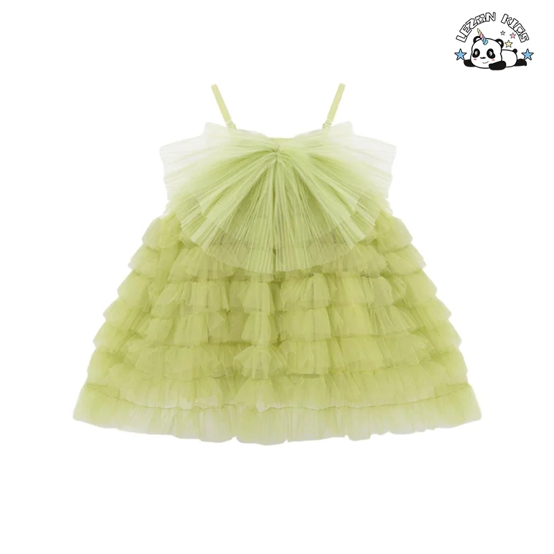 Vestido de Princesa de Malha de Tule Branco para Meninas, Vestidos Casuais para Uso Diário