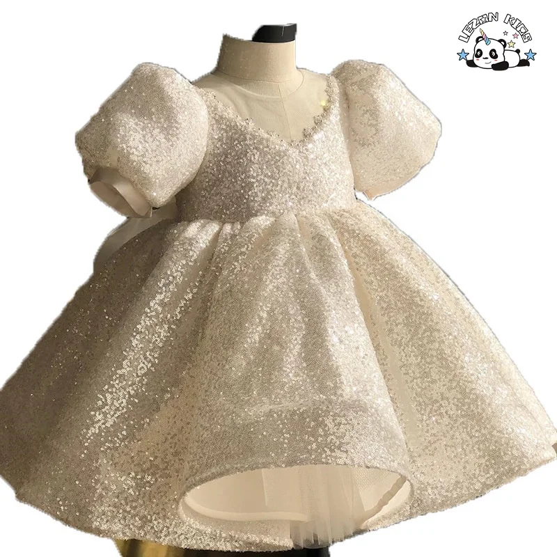 custom kids clothing children Pageant Wedding birthday Party dress baby dress sequined Princess  flower girls' dresses