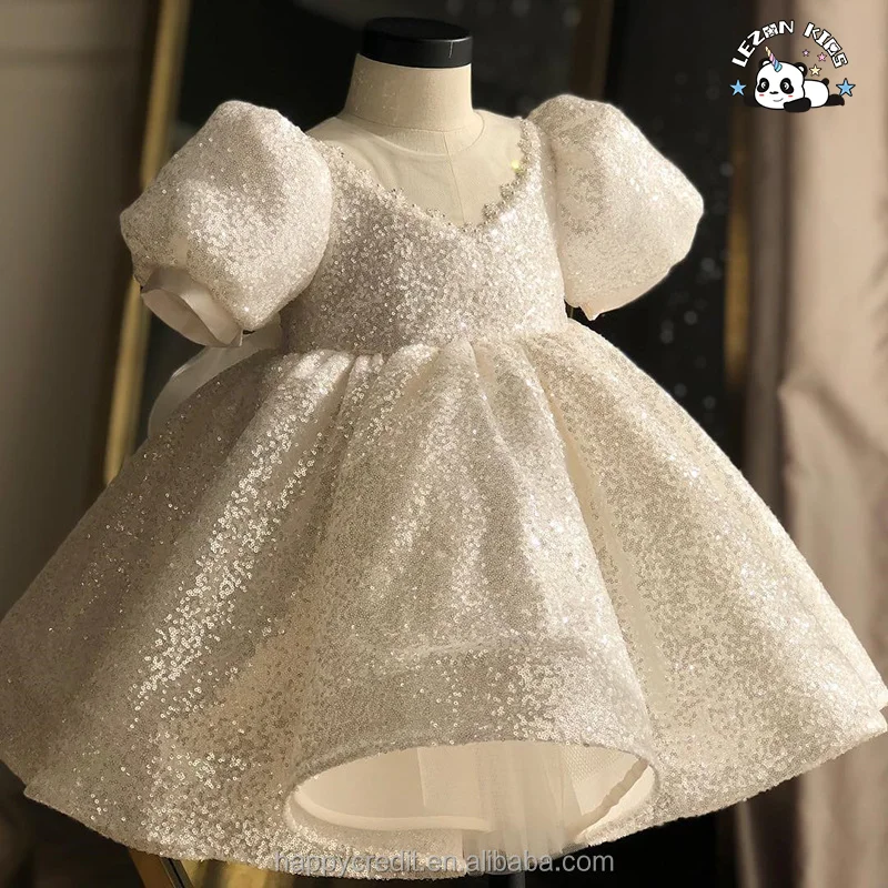 custom kids clothing children Pageant Wedding birthday Party dress baby dress sequined Princess flower girls' dresses - Product Image
