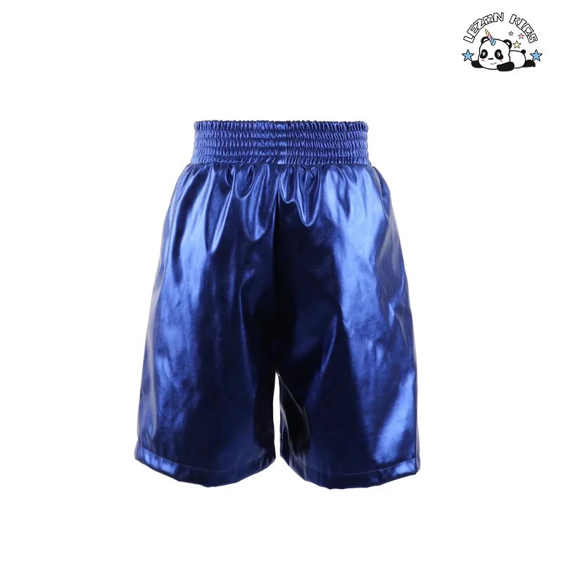 Nova Explosão de Produto Remendo Metálico Brilhante Calções de Spandex para Meninas Fotos Calções de Meninas - Product Image