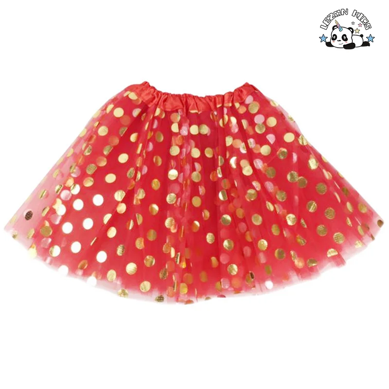 2022 New TUTU Dress Girls' Dot Short Dress Sparkling Ballet Three layer Tulle dress
