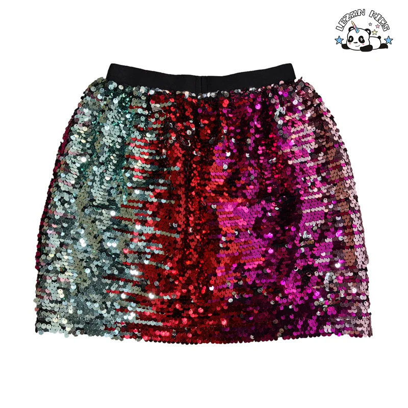 Custom Design Fashion Handmade Sequin Skirt Kid's Casual Summer Girls Dresses and Skirts