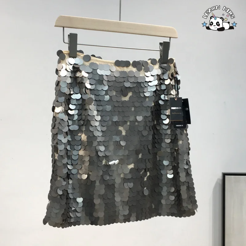 Custom Flip Sequin Girls Skirts Rainbow Sequin Kids Skirt Girls Skirt for 2-12Years