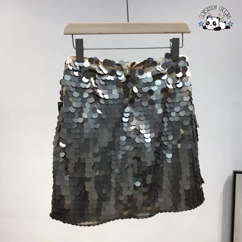 Custom Flip Sequin Girls Skirts Rainbow Sequin Kids Skirt Girls Skirt for 2-12Years - Product Image