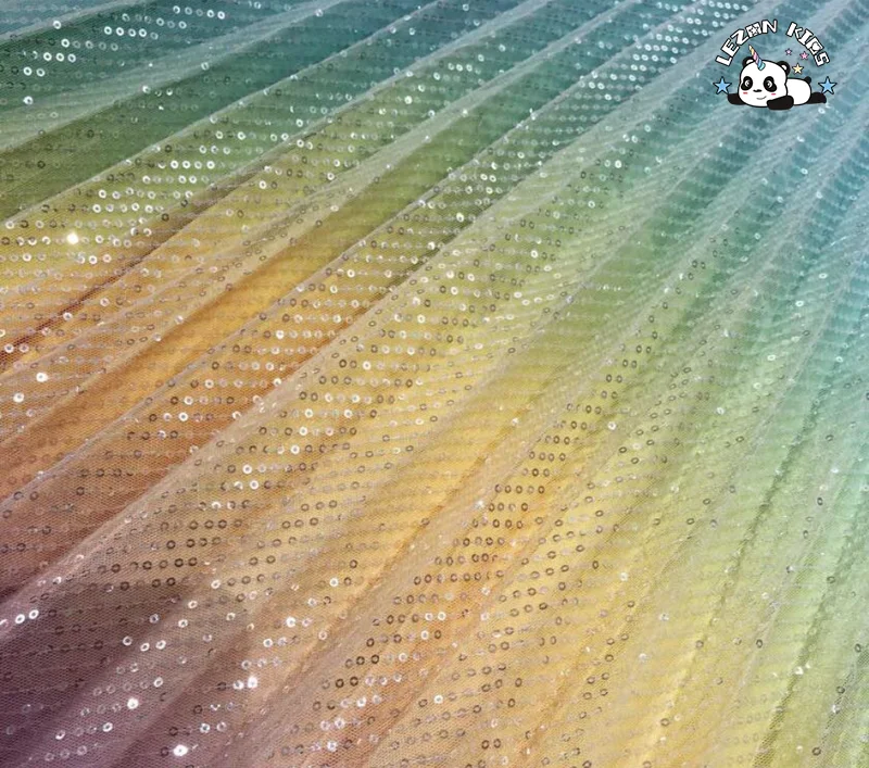 Customizable Girls Satin Rainbow Maxi Pleated Sequin Skirt Kids Fashion Accessory - Product Image