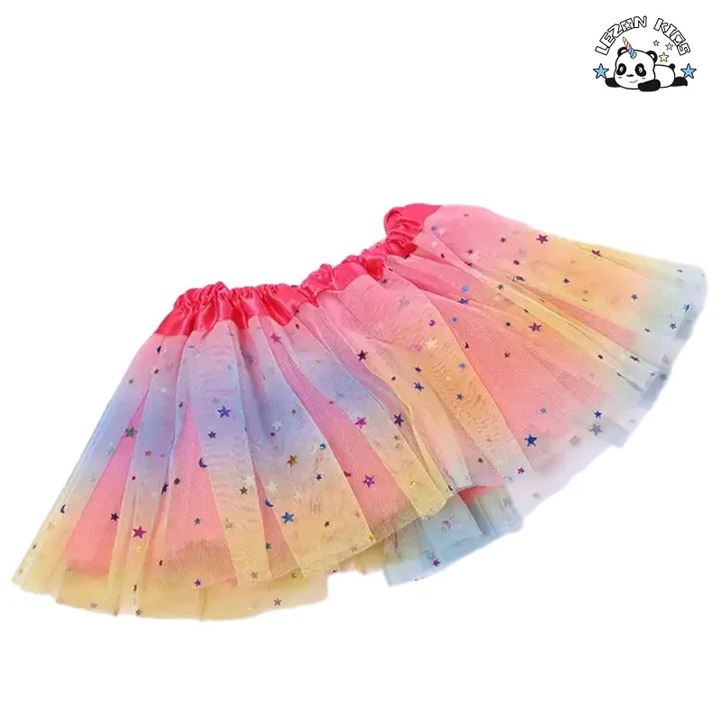 Customizable Girls' Skirt New Style Children's Ballet Performance Skirt Colorful Dot Tutu Skirt Suit
