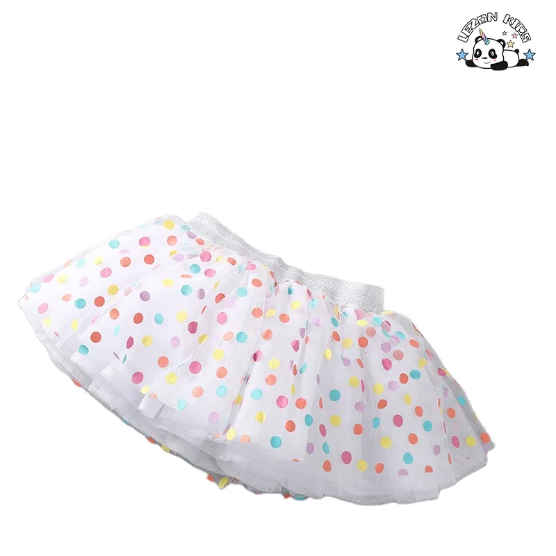 Customizable Girls' Skirt New Style Children's Ballet Performance Skirt Colorful Dot Tutu Skirt Suit - Product Image