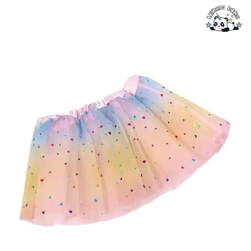 Customizable Girls' Skirt New Style Children's Ballet Performance Skirt Colorful Dot Tutu Skirt Suit - Product Image