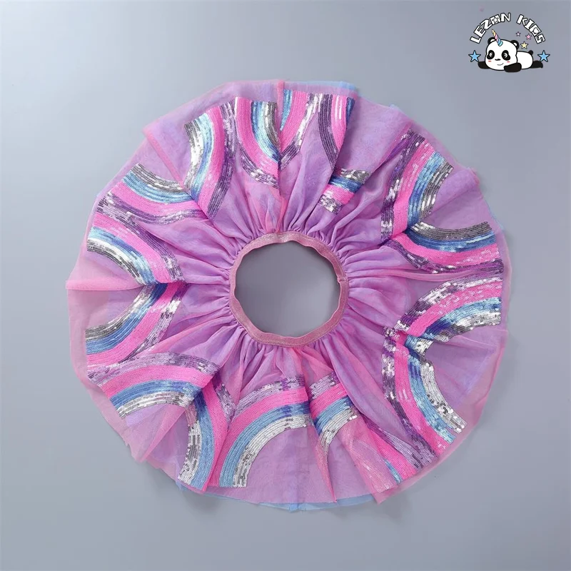 Customize Sequins Rainbow Tutu Skirt for Girls Kids Toddlers in Summer for 4 Year Girls Tutu Dress - Product Image