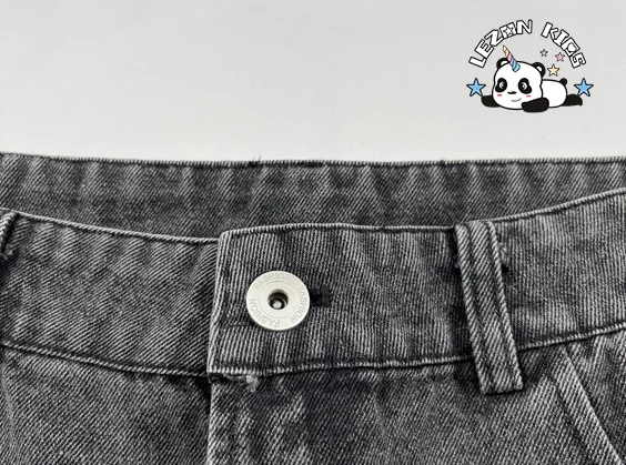 Customized Children's Clothing Girls' High Quality Denim Skirt Detachable Feather Denim Skirt - Product Image