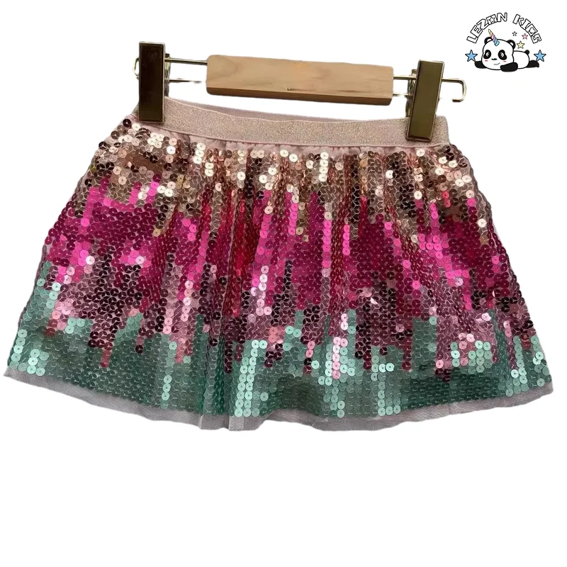 Customized Children's Skirt Sequined Print Princess Skirt Birthday Party Girls Skirt - Product Image