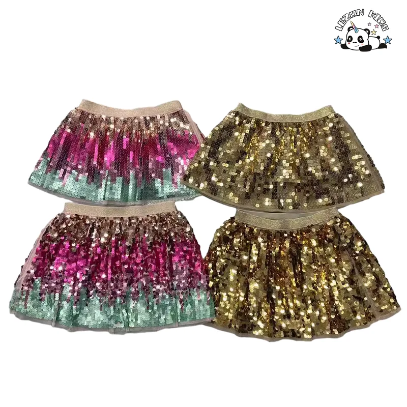 Customized Children's Skirt Sequined Print Princess Skirt Birthday Party Girls Skirt - Product Image