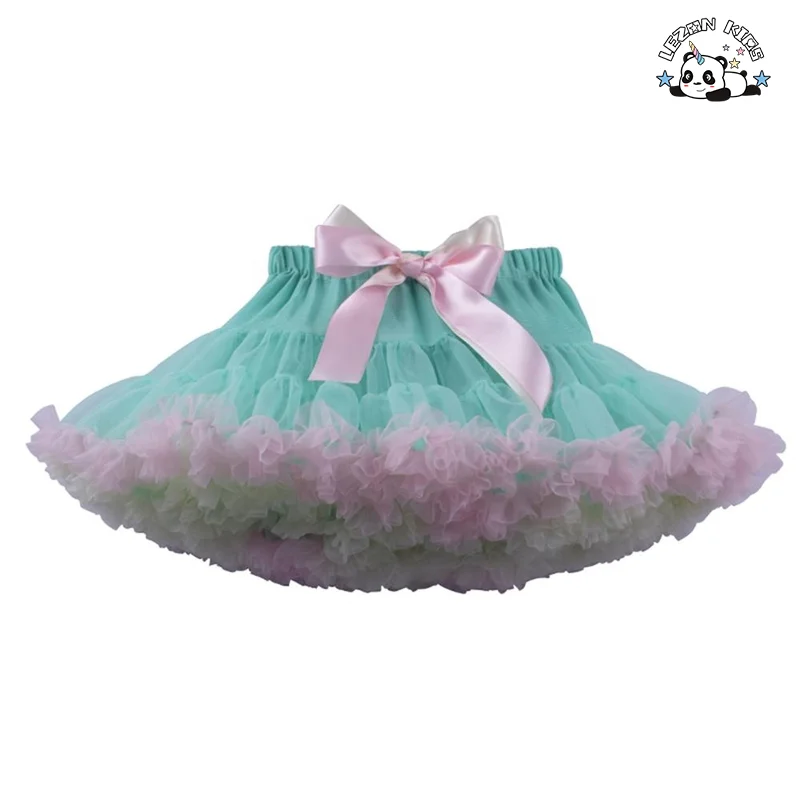 Roupas de Dança Personalizadas de Alta Qualidade para Meninas, Saia Tutu Fofa, Saia de Ballet com Laço