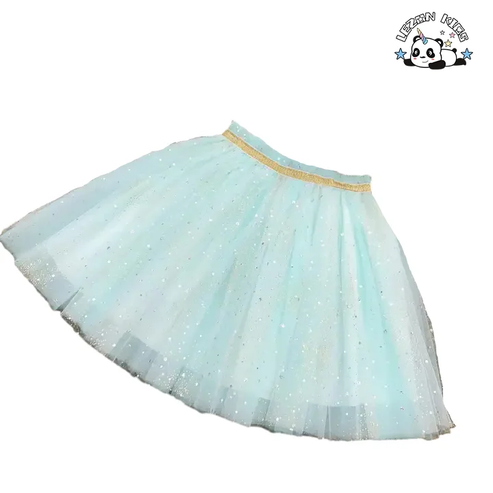 Factory direct price small golden pattern printed cool sparkle tutu skirts for girls kids - Product Image