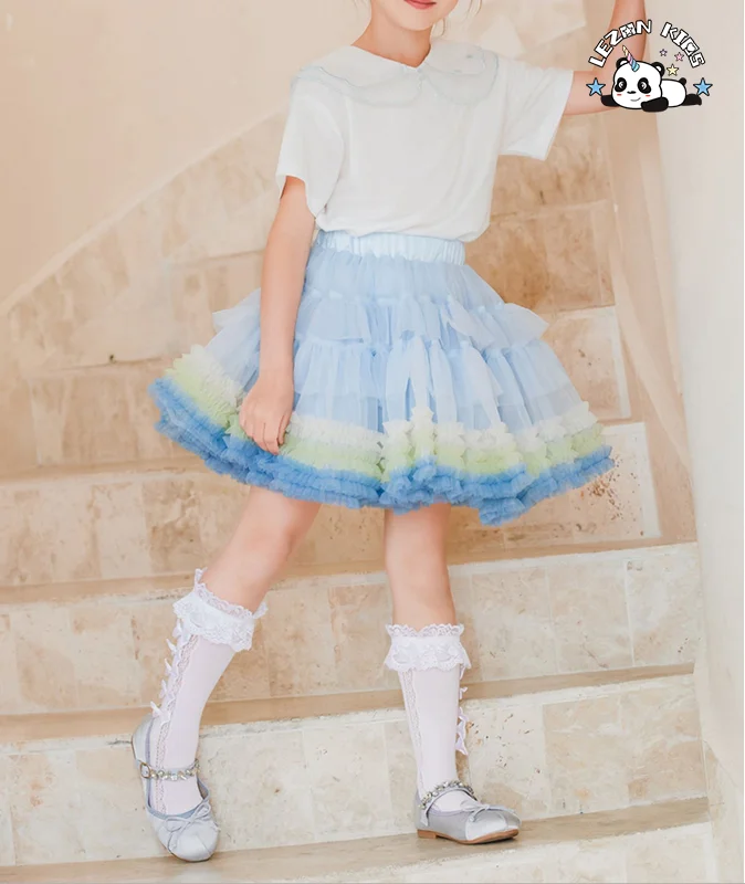 Saia Tutu para Meninas Roupas de Verão para Crianças Saia Plissada - Product Image