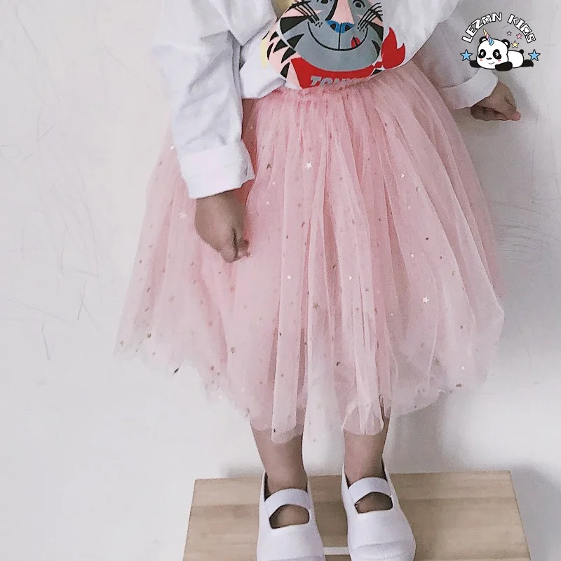 Hot Selling Baby Girls Tutu Dress Kids Solid Color 4-Layer Elastic Waist Short Tulle Princess Tiered Tutu Children's Skirt - Product Image