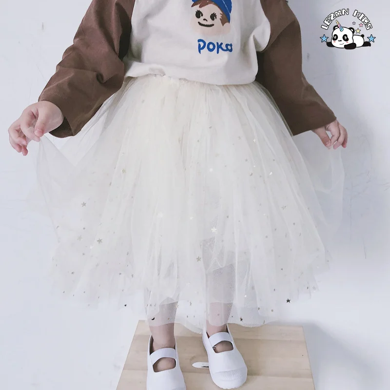 Hot Selling Baby Girls Tutu Dress Kids Solid Color 4-Layer Elastic Waist Short Tulle Princess Tiered Tutu Children's Skirt - Product Image
