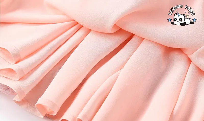 Kids Clothing Girls' Embroidered Hearts Pleated Pink Tutu Skirt - Product Image