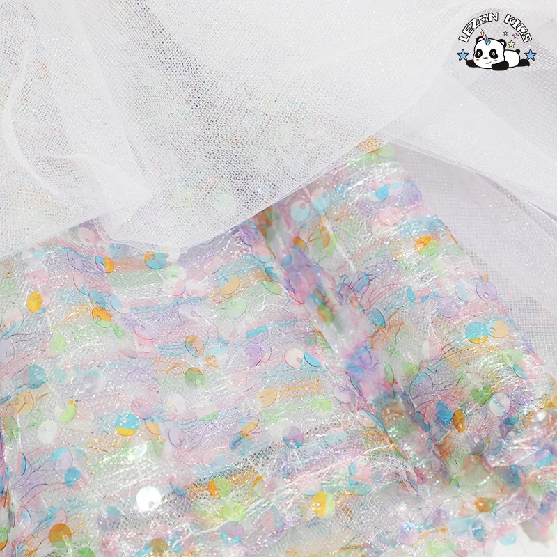 OEM Custom Children Sparkle Party Skirt Dance Glitter Tutu Skirts Sequins Girls Skirts - Product Image