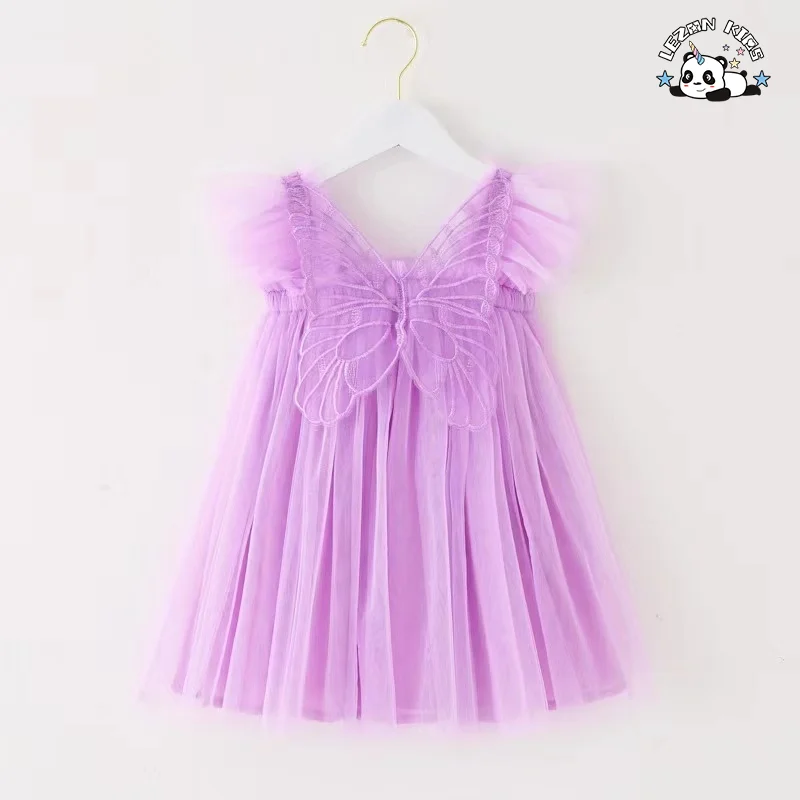 Wholesale Daisy Floral Embroidery Kids Girl Casual Strap Sleeveless Tulle Dresses Summer Baby Girls Tutu Dress - Product Image