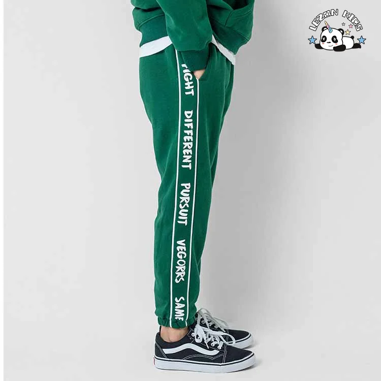 Cheap Casual Pants for Kids Pants Custom logo Printed 100 Cotton Sweatpants - Product Image